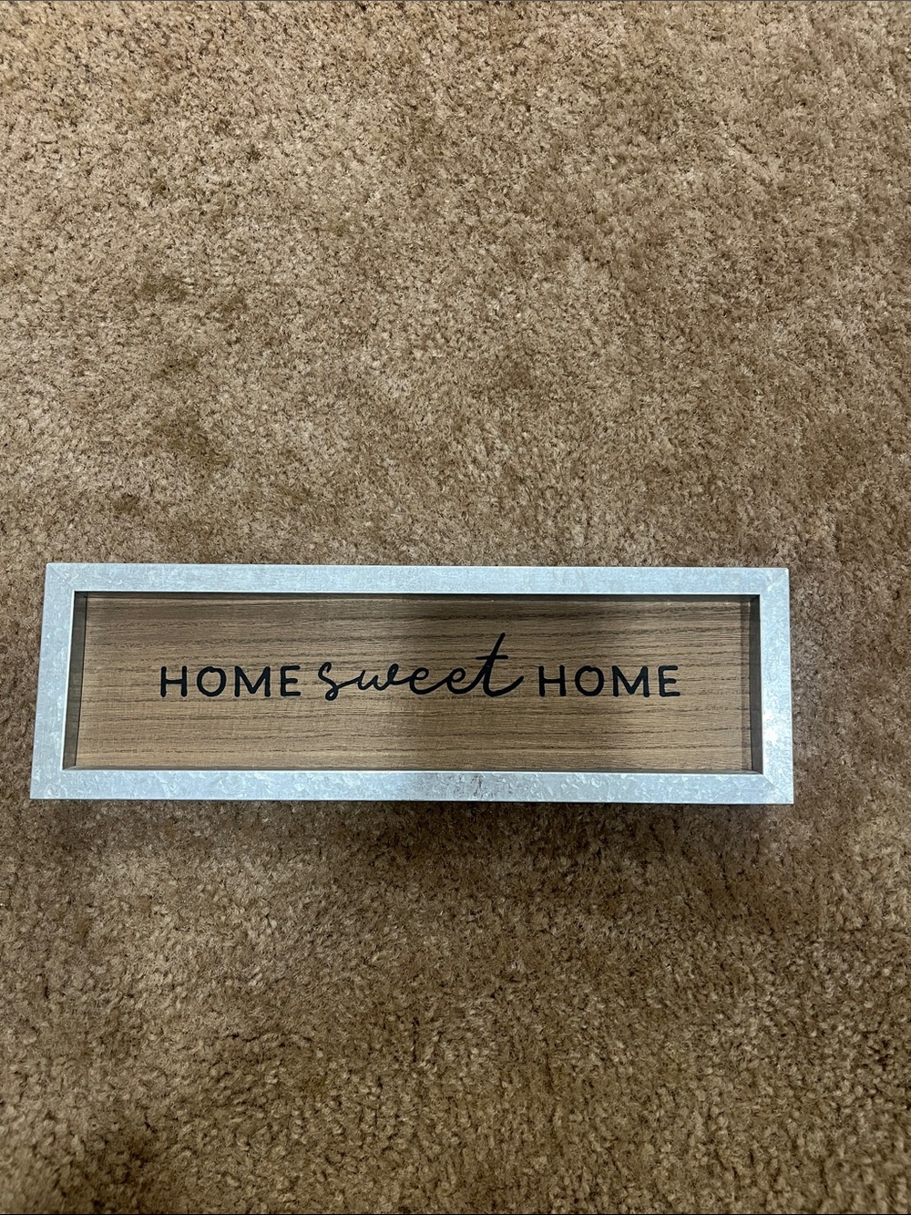 Brown Wood Accent Sign